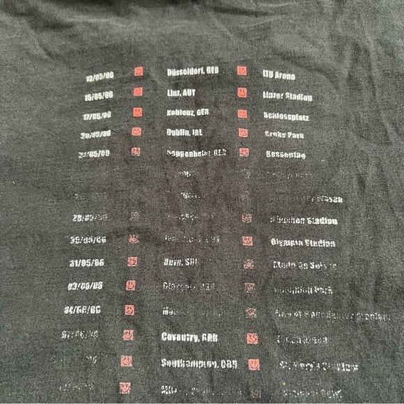 Vintage 2006 Bon Jovi Have a Nice Day Upcycled European Tour Tee Shirt in Black - Picture 4 of 10